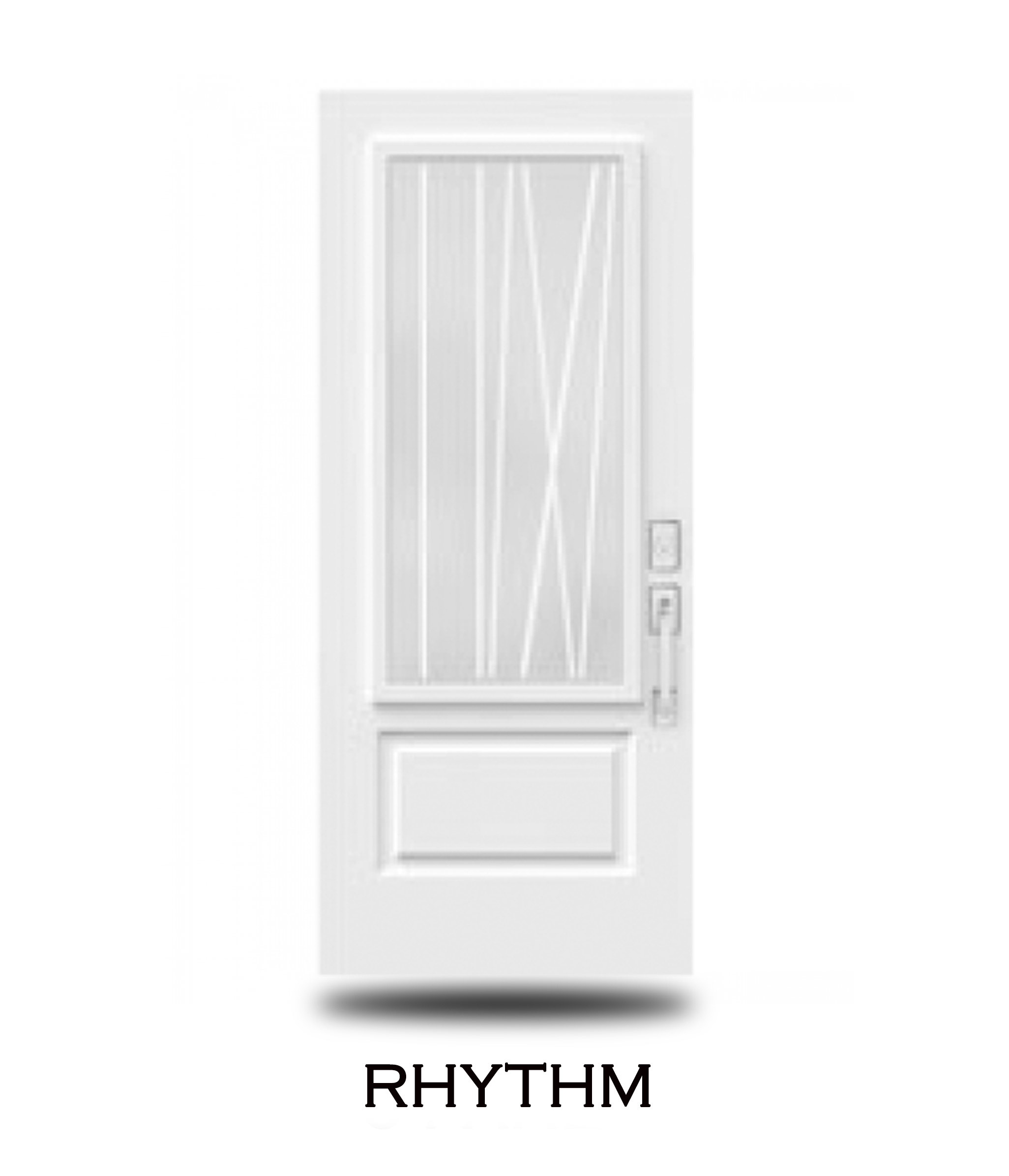 Decorative glass insert design 14 for steel entry doors — Trust Build Ontario