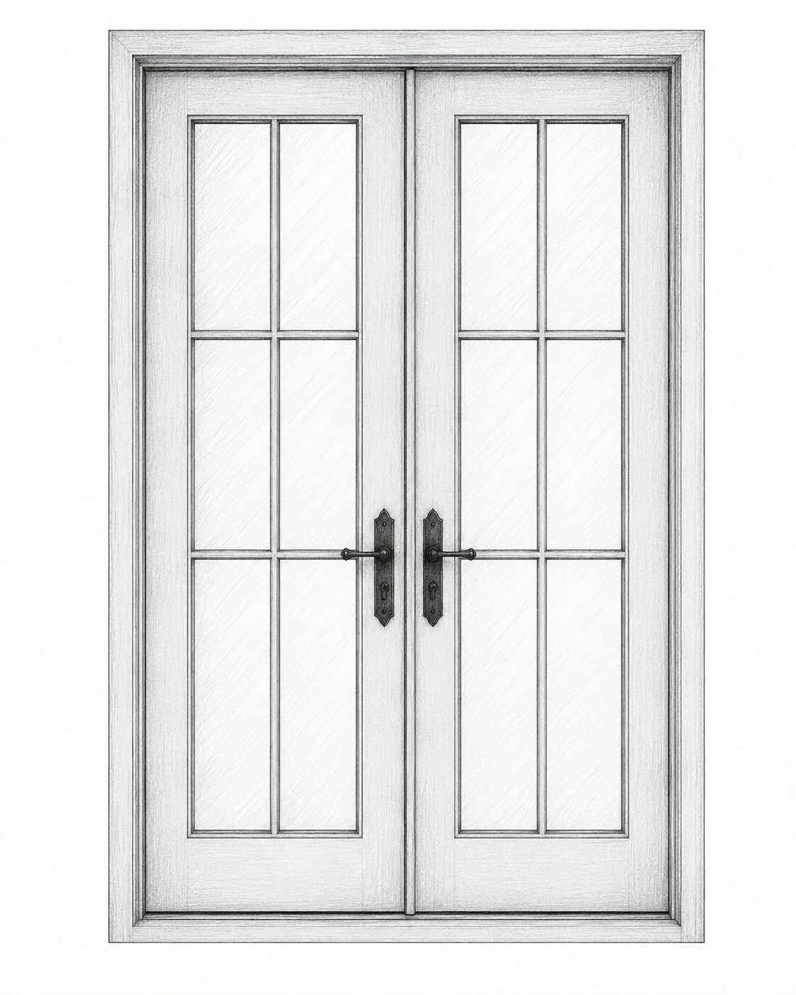 French garden double doors with glass panels on an Ontario home