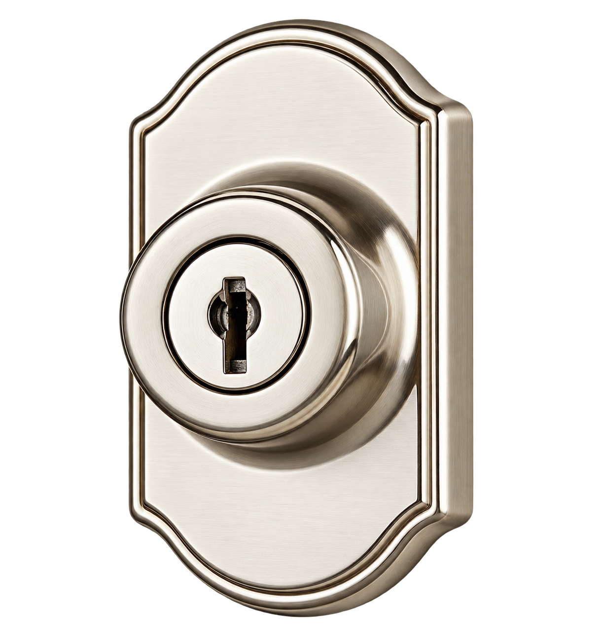 Keyed deadbolt, satin nickel — TBSTDR10