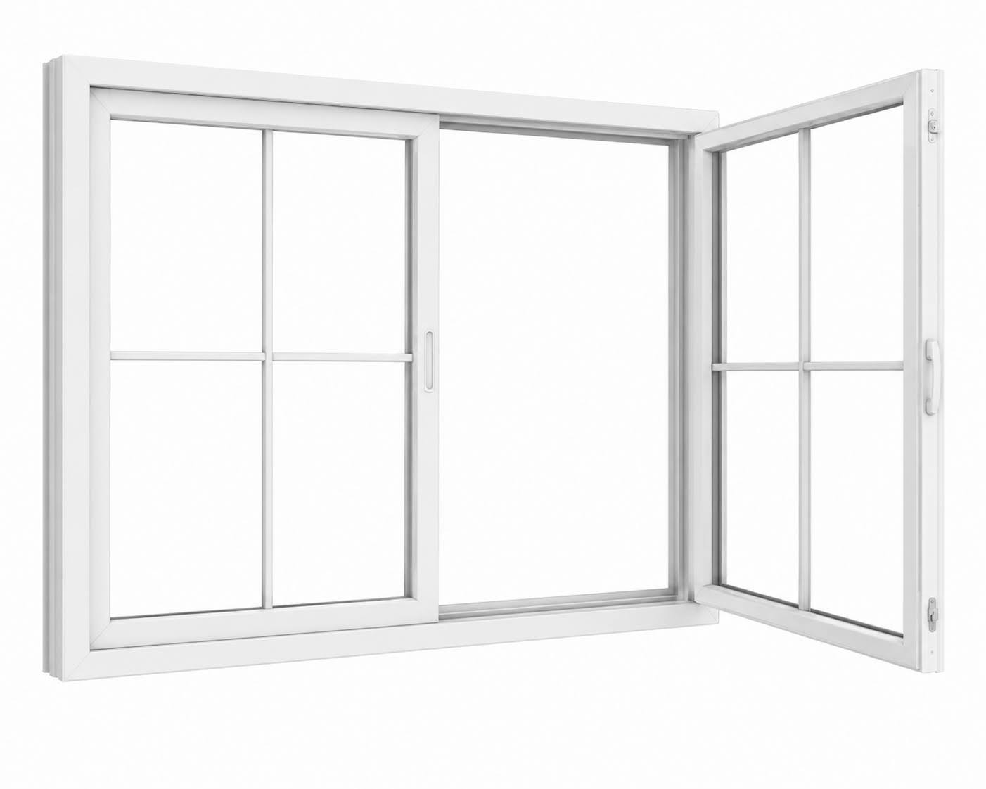 White vinyl slider window with double sash in an Ontario home