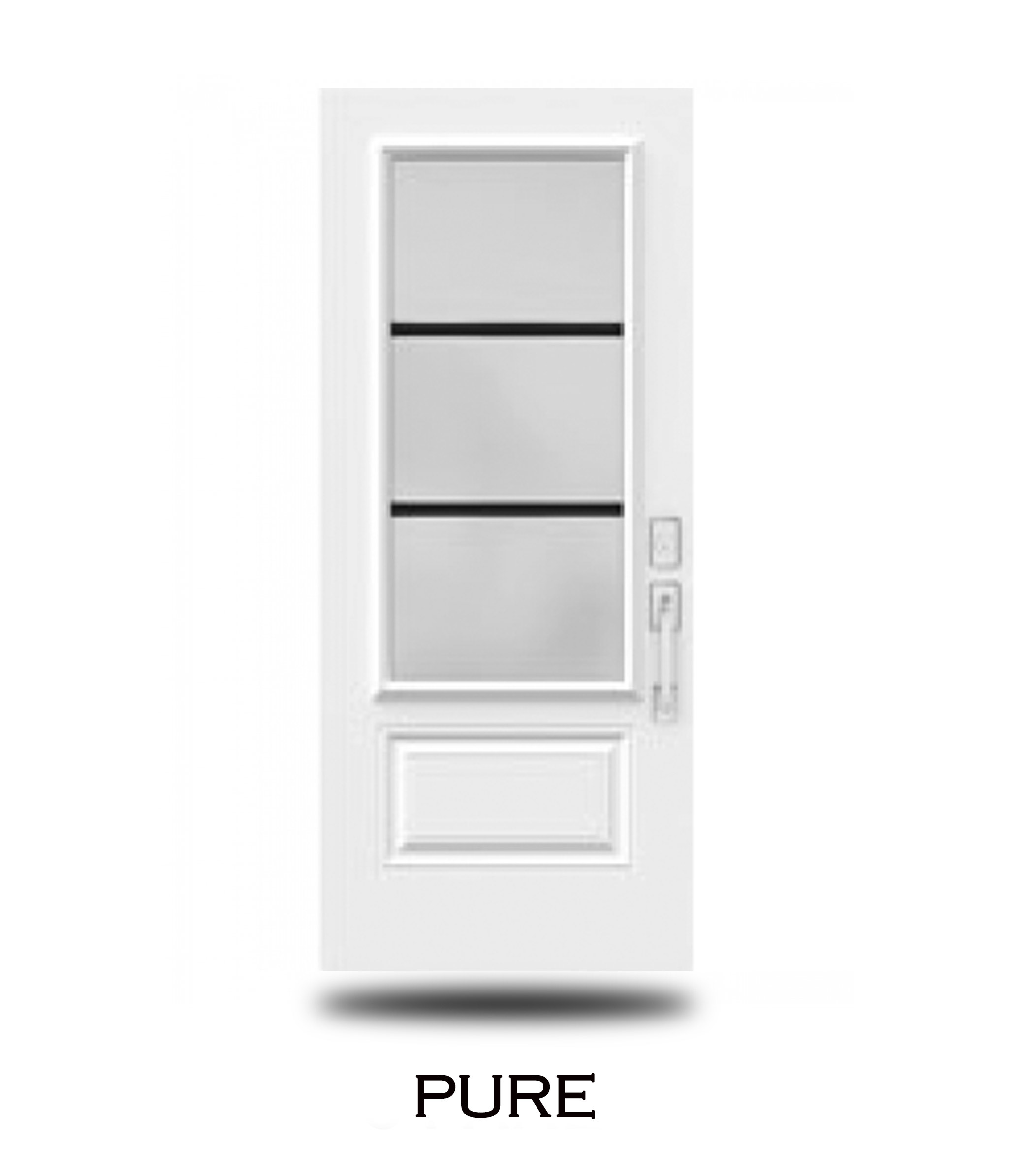 Decorative glass insert design 22 for steel entry doors — Trust Build Ontario