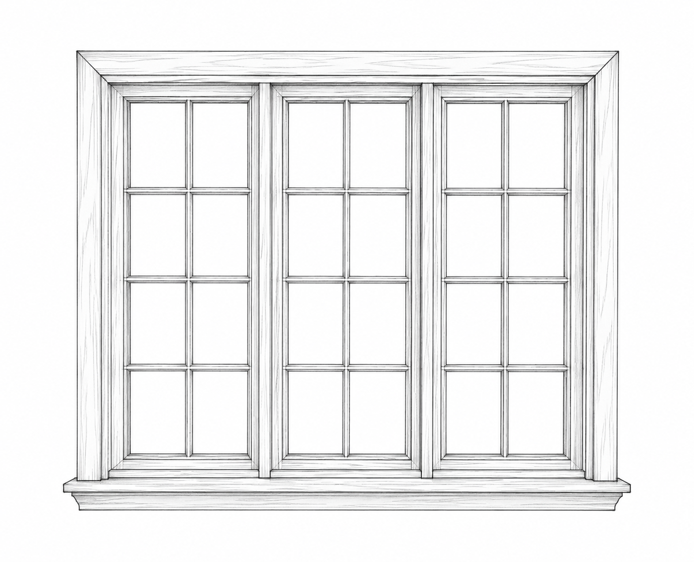 Premium wood window with simulated divided lites installed in an Ontario home