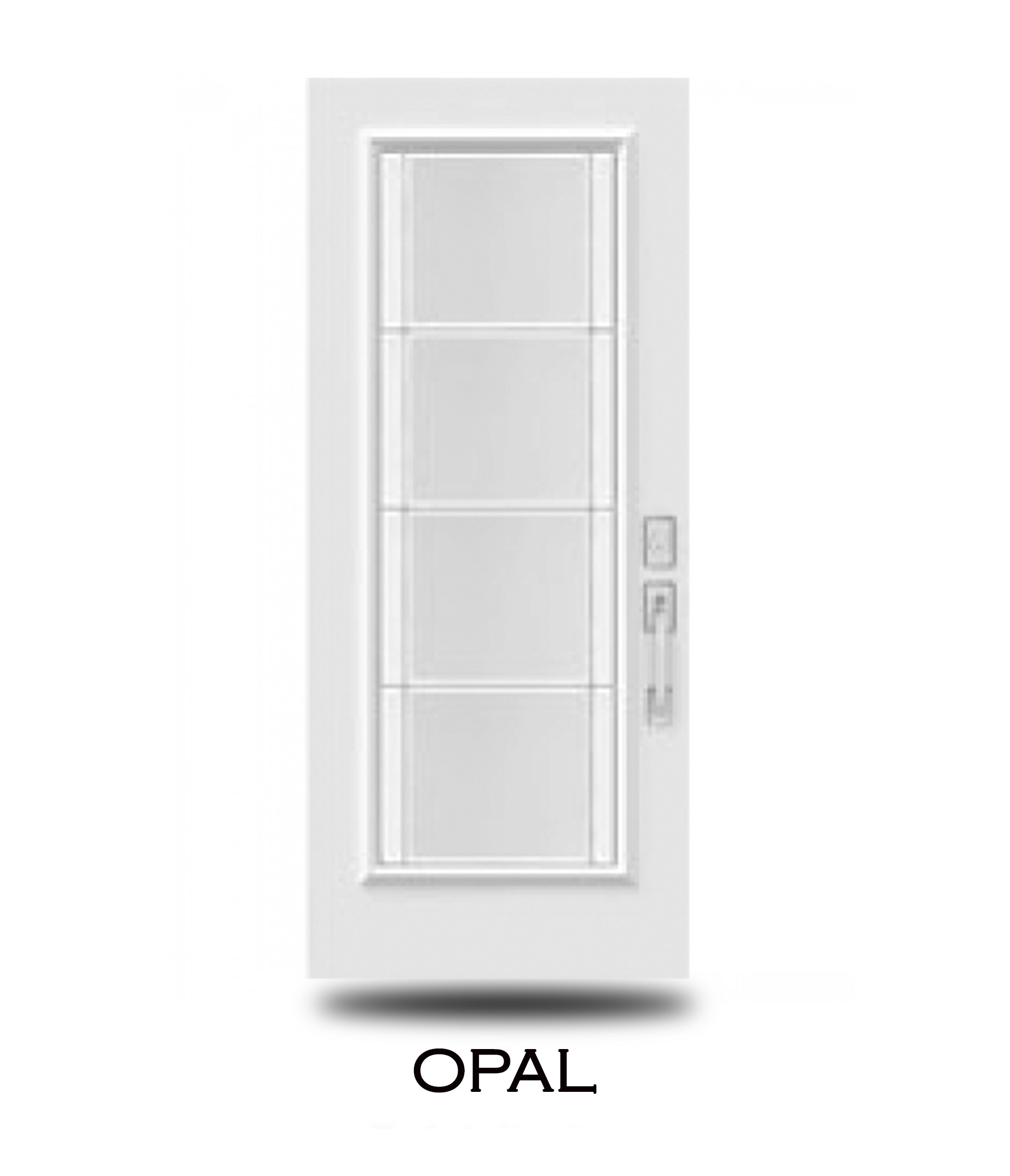 Decorative glass insert design 06 for steel entry doors — Trust Build Ontario