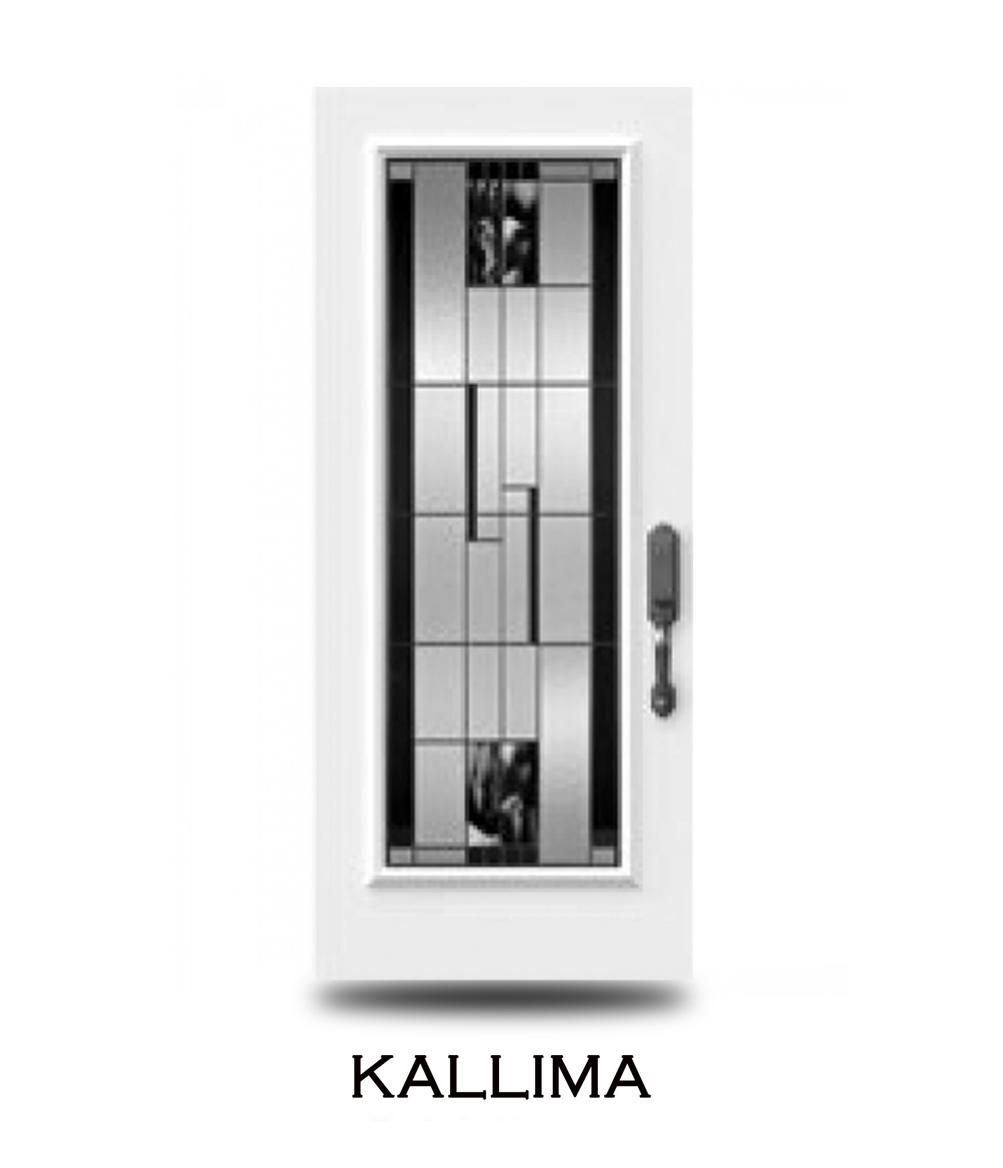 Decorative glass insert design 18 for steel entry doors — Trust Build Ontario