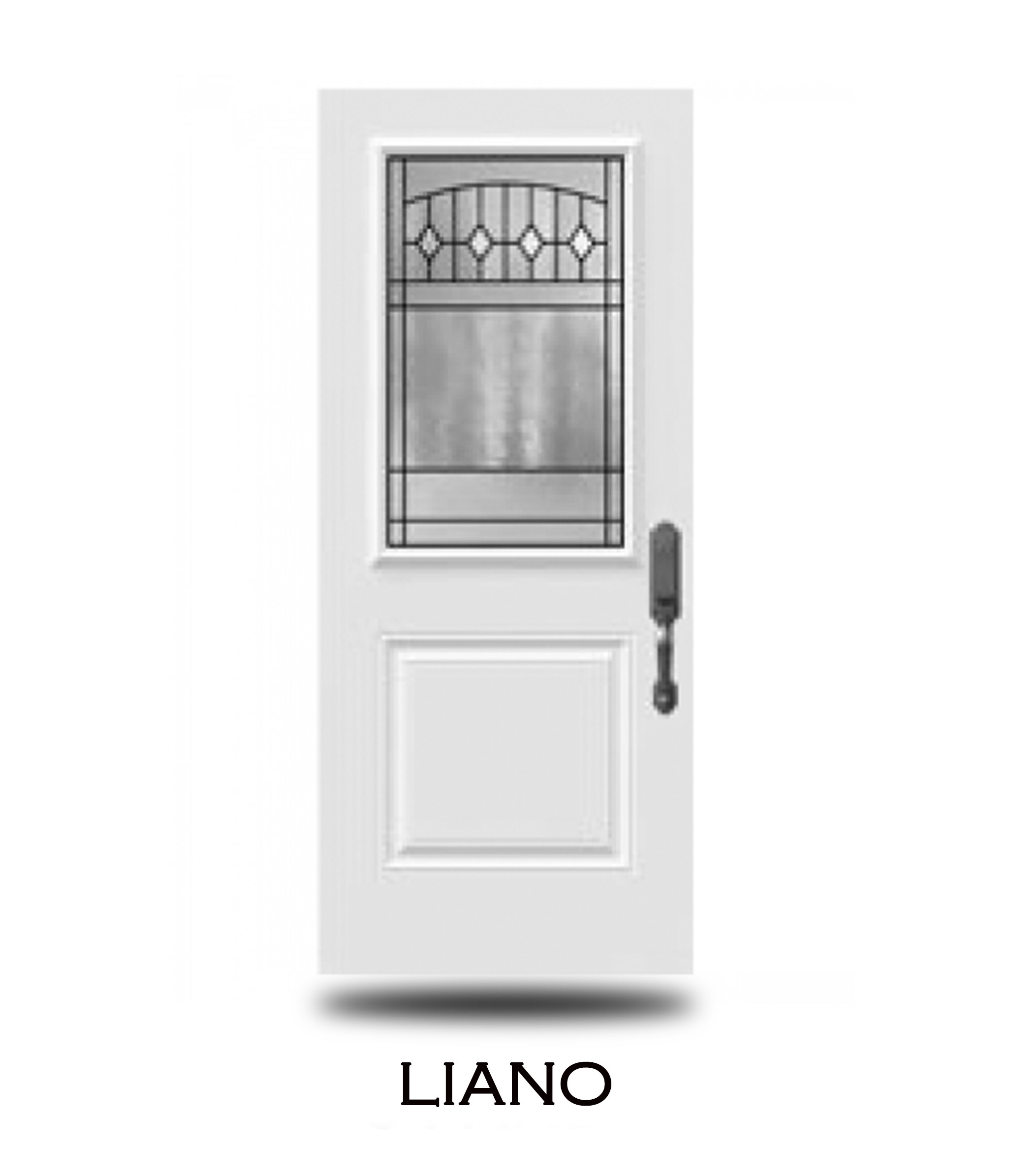 Decorative glass insert design 16 for steel entry doors — Trust Build Ontario