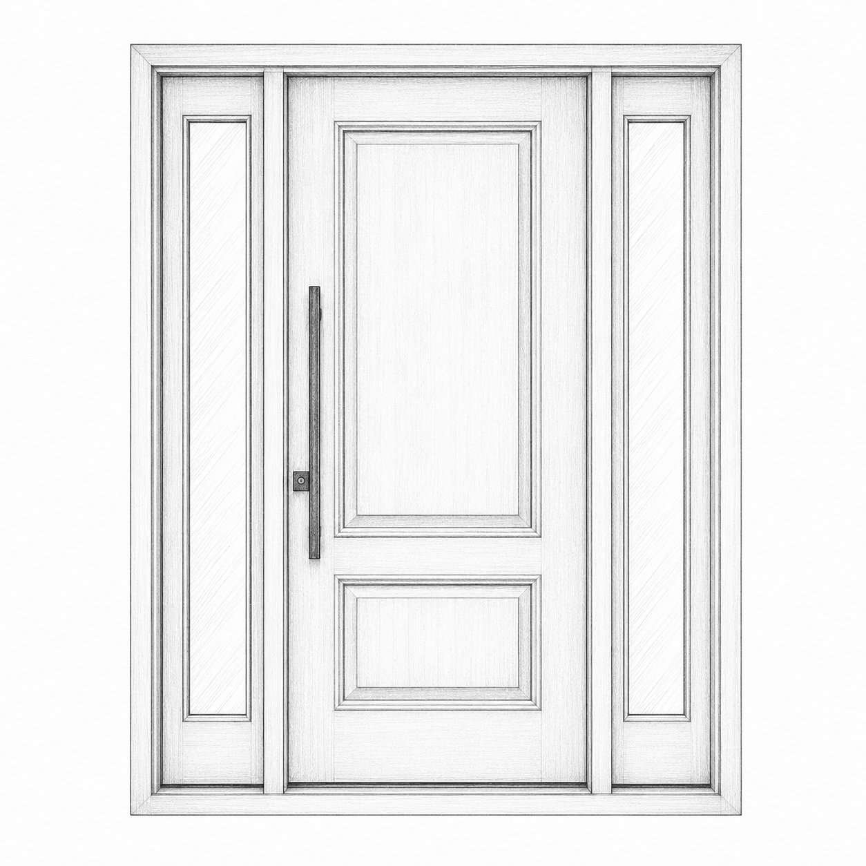 Wood-grain fiberglass front door installed on a GTA home