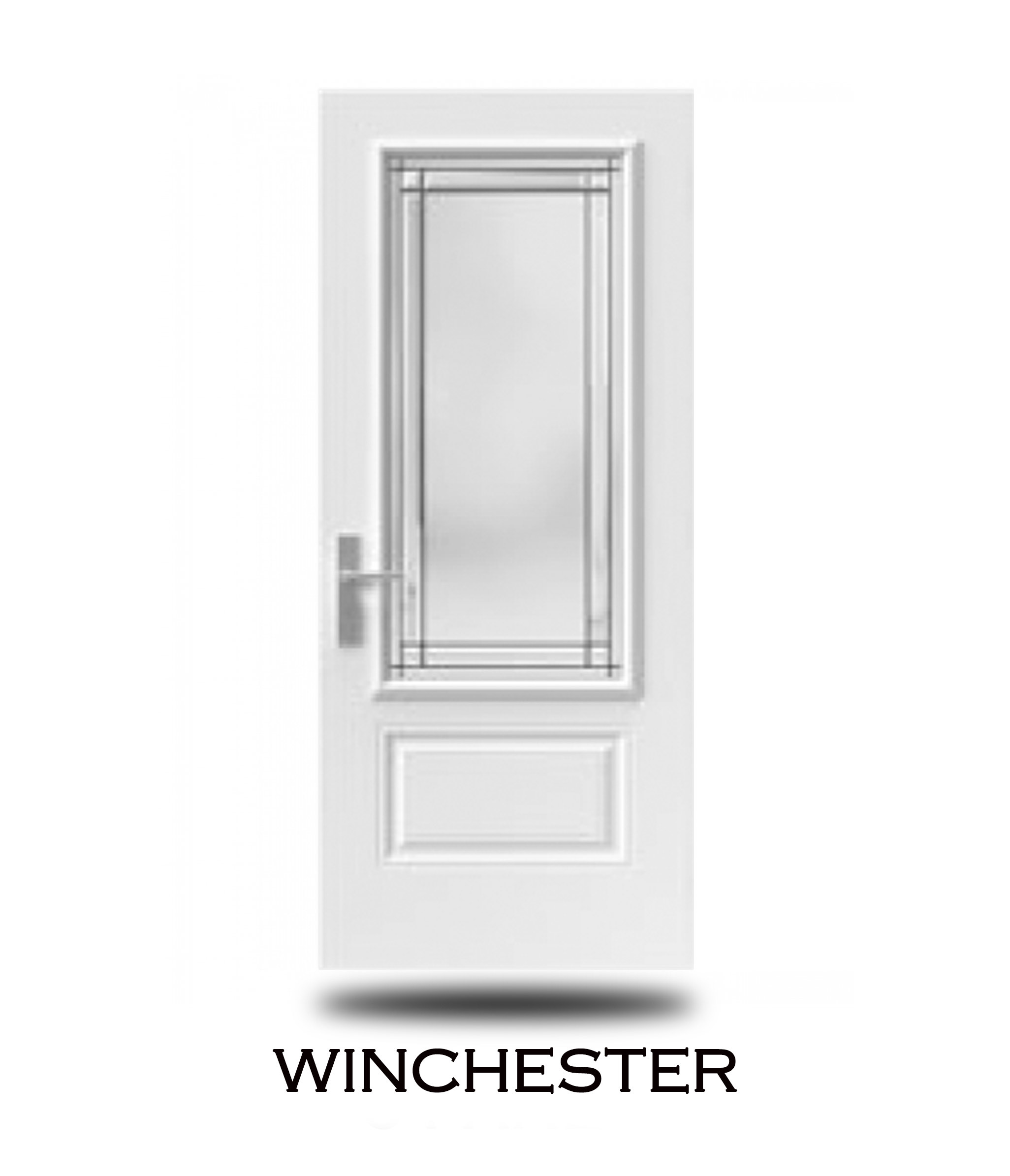 Decorative glass insert design 08 for steel entry doors — Trust Build Ontario