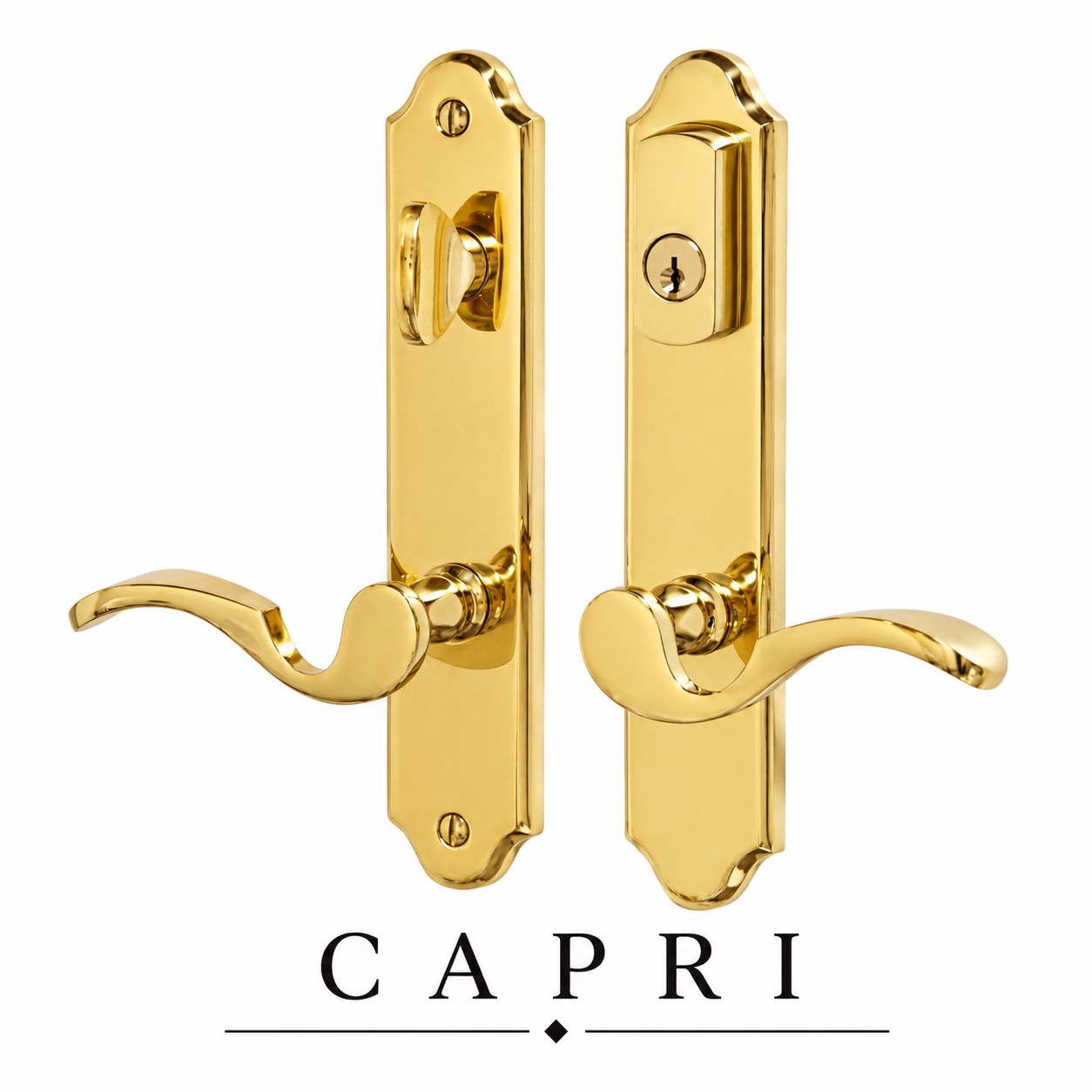 Ferco Capri handle set in polished brass