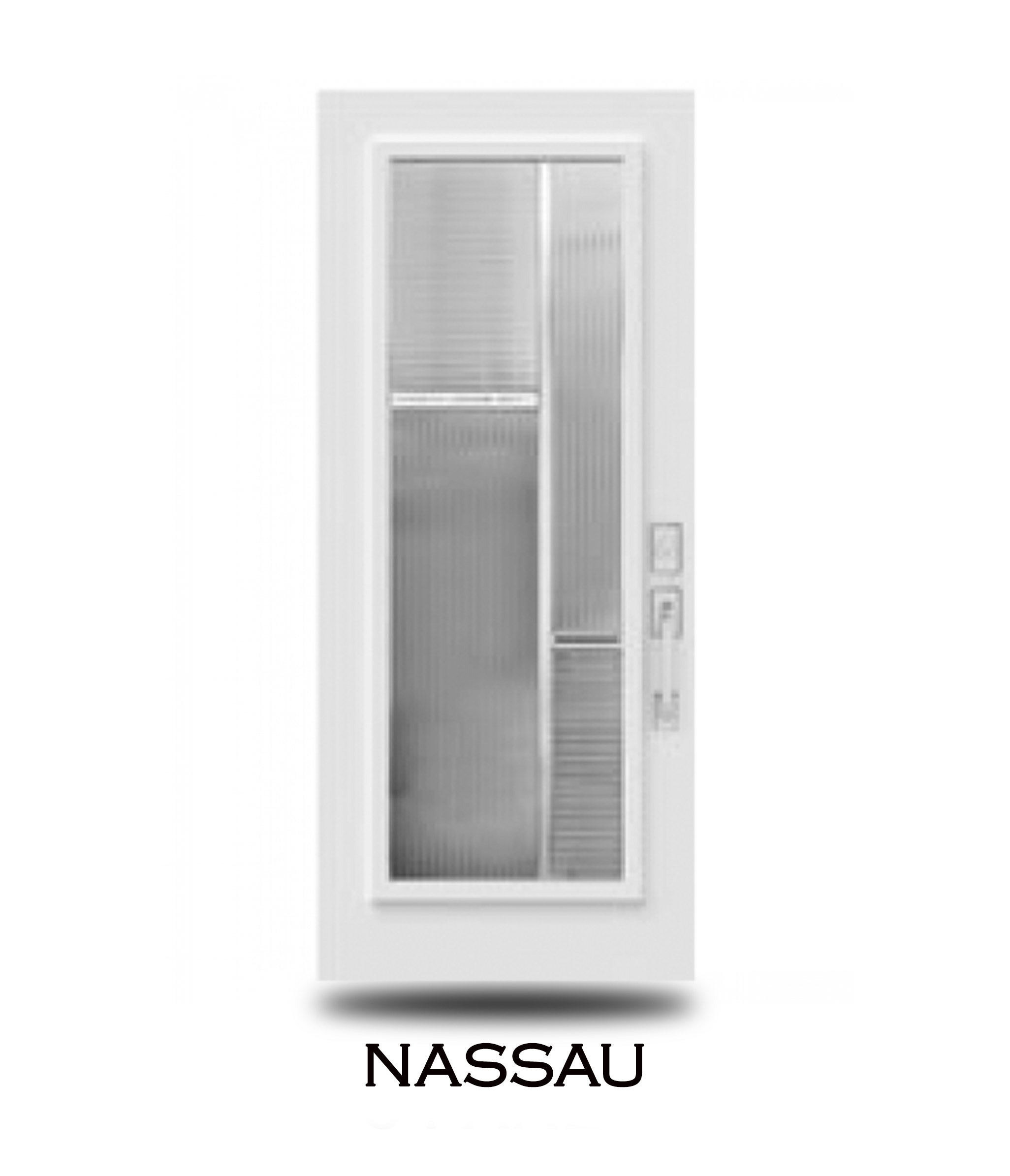 Decorative glass insert design 13 for steel entry doors — Trust Build Ontario
