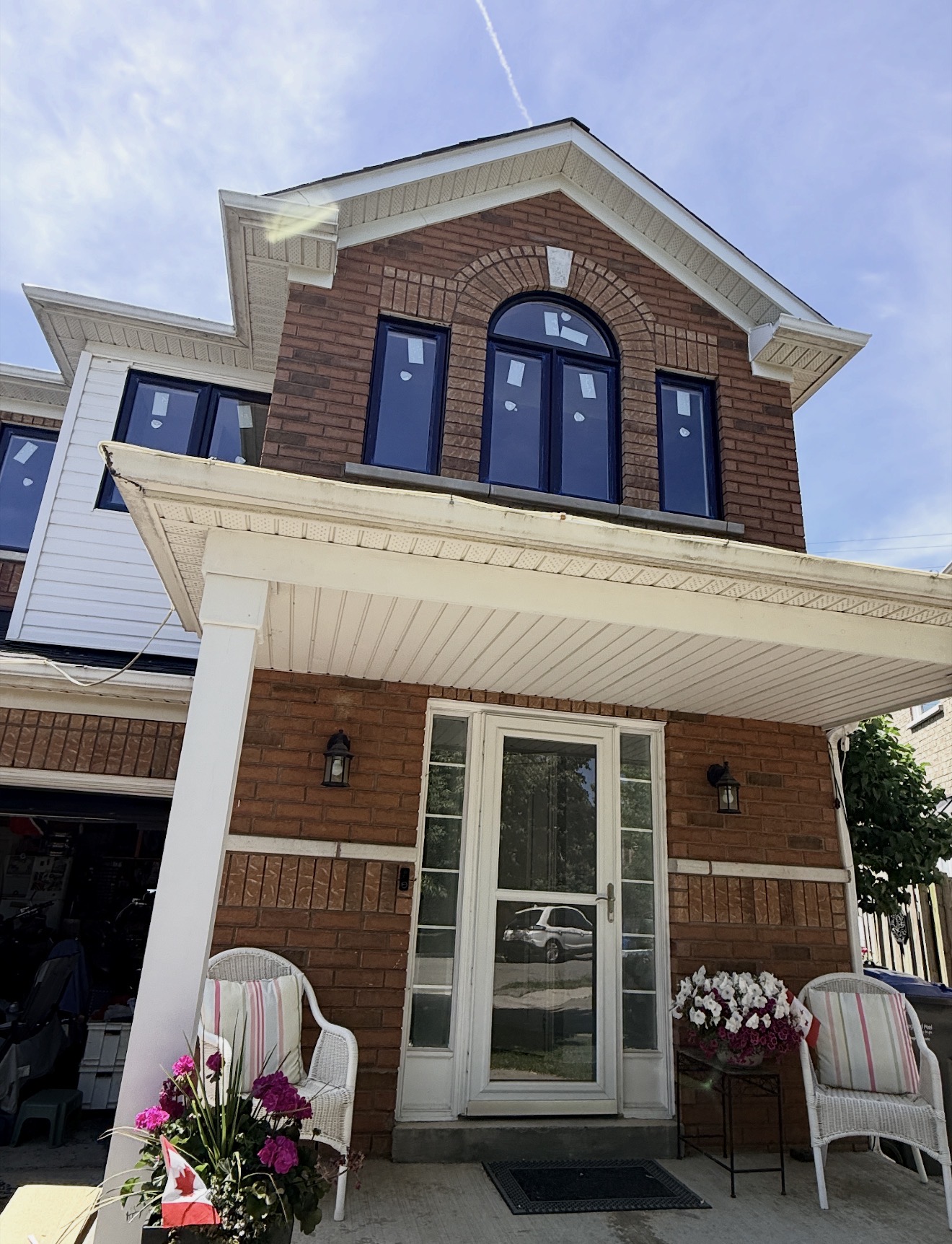 A Full-Home Window and Patio Door Replacement in Brampton, Black Outside, White In