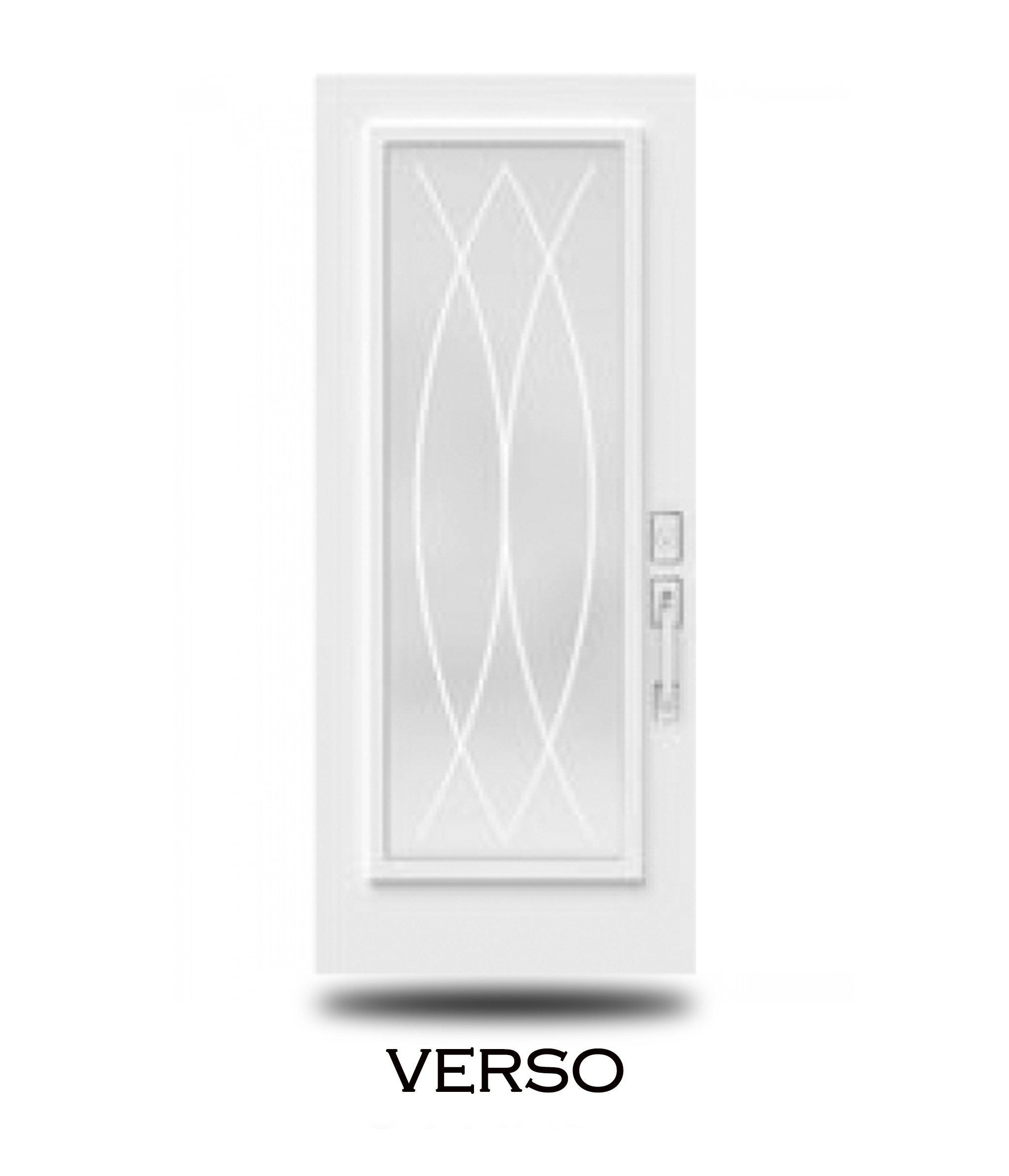 Decorative glass insert design 07 for steel entry doors — Trust Build Ontario